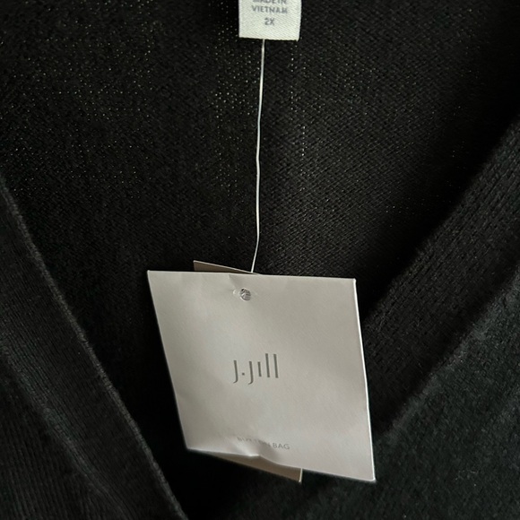 J Jill Black Bejeweled-Buttons Cardigan very soft and comfortable Size 2X NWT - Picture 12 of 14